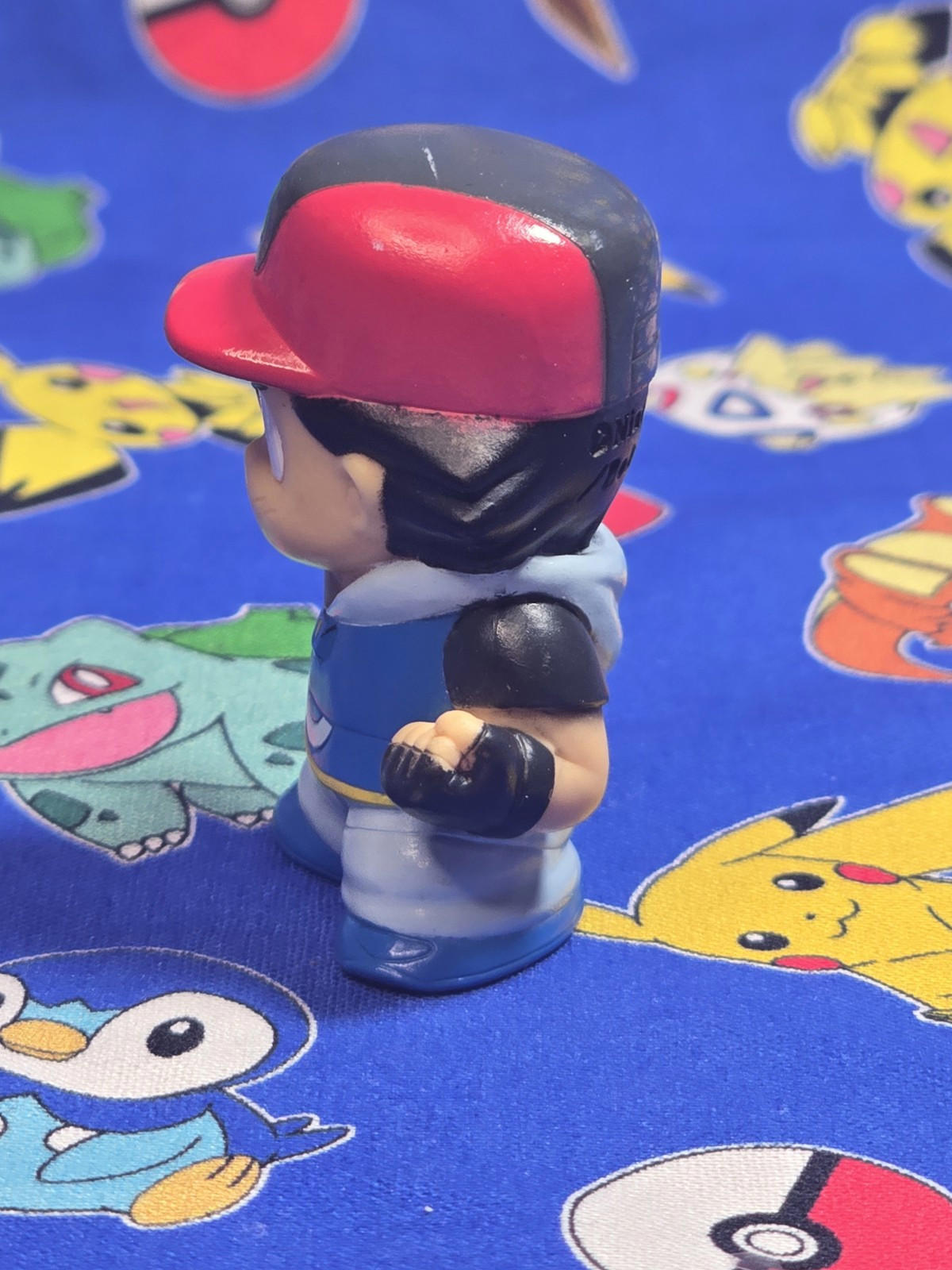 Pokemon Ash Ketchum Trainer Figure Finger Puppet 2006 Nintendo Bandai Japan USA