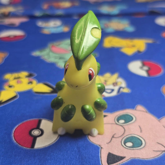 Pokemon Bayleef Figure Finger Puppet 2001 Nintendo Bandai Vintage PVC Japan US
