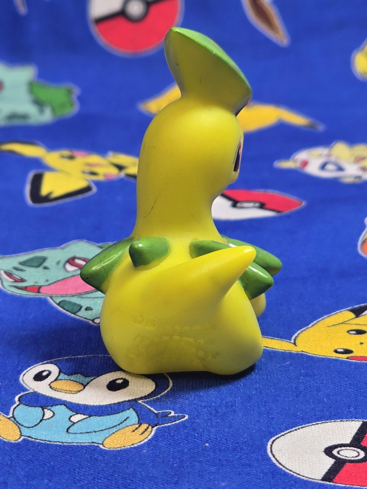 Pokemon Bayleef Figure Finger Puppet 2010 Nintendo Bandai PVC Japan USA Seller