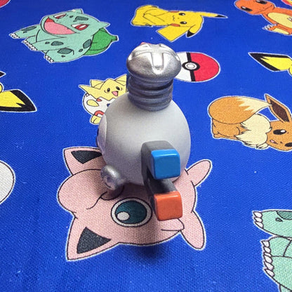 Pokemon Magnemite Gray Figure Finger Puppet 1997 Bandai Nintendo PVC Vintage USA