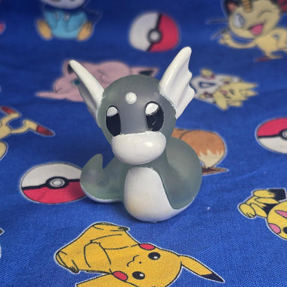 Pokemon Dratini Clear Figure Finger Puppet 1996 Nintendo Bandai PVC Japan USA