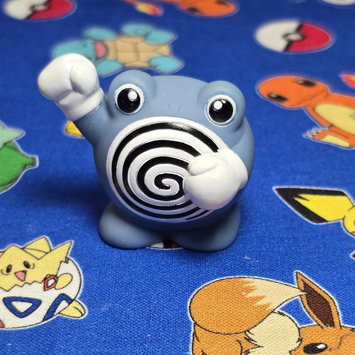 Pokemon Poliwhirl Figure Finger Puppet 2005 Nintendo Bandai Vintage Japan USA