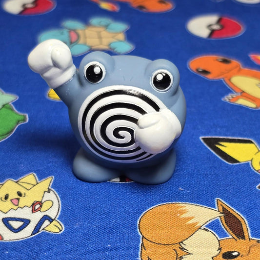 Pokemon Poliwhirl Figure Finger Puppet 2005 Nintendo Bandai Vintage Japan USA