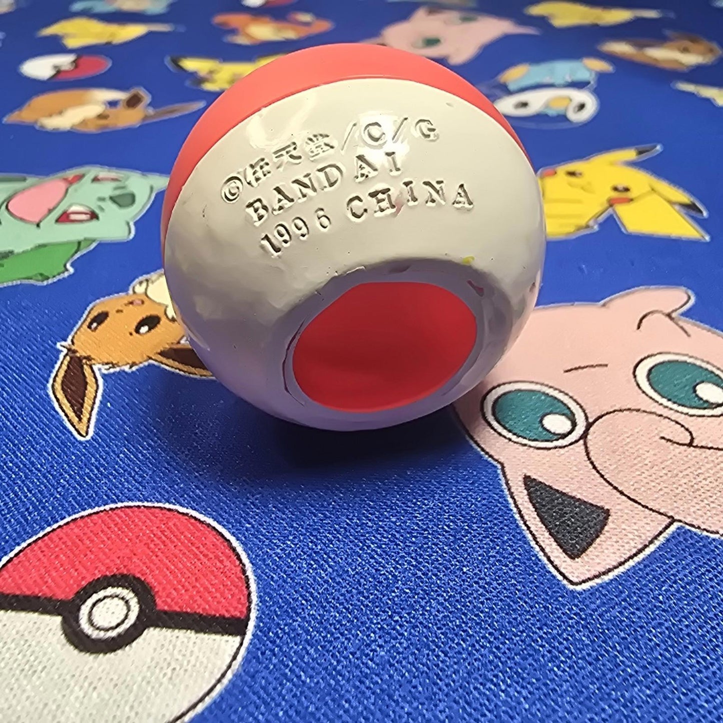 Pokemon Voltorb Figure Finger Puppet 1996 Nintendo Bandai PVC Vintage Japan US