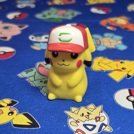 Pokemon Pikachu Ash Hat Figure Finger Puppet B 2020 Nintendo Bandai Japan USA
