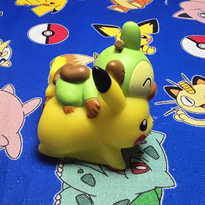 Pokemon Pikachu & Grookey Figure Finger Puppet 2022 Nintendo Bandai Japan USA