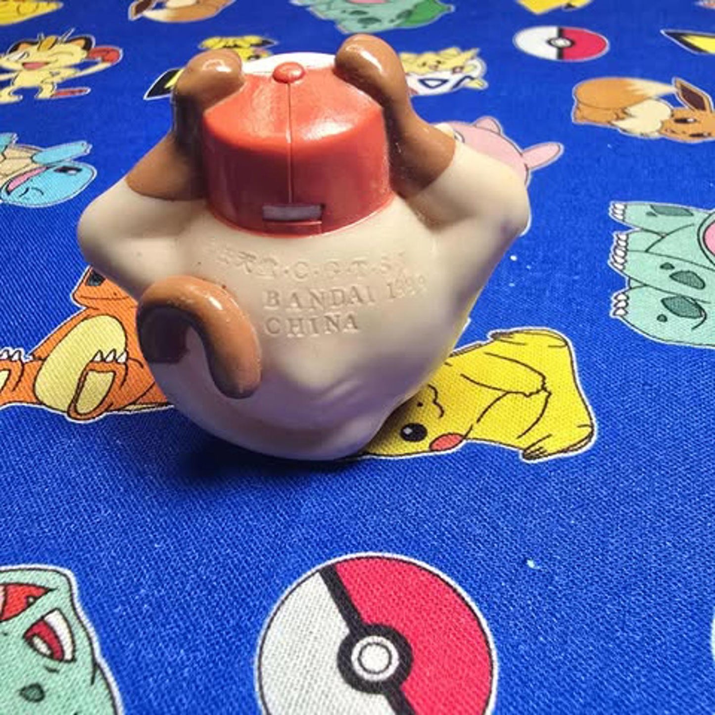Pokemon Ash Mankey Figure Finger Puppet 1999 Nintendo Bandai Vintage Japan USA