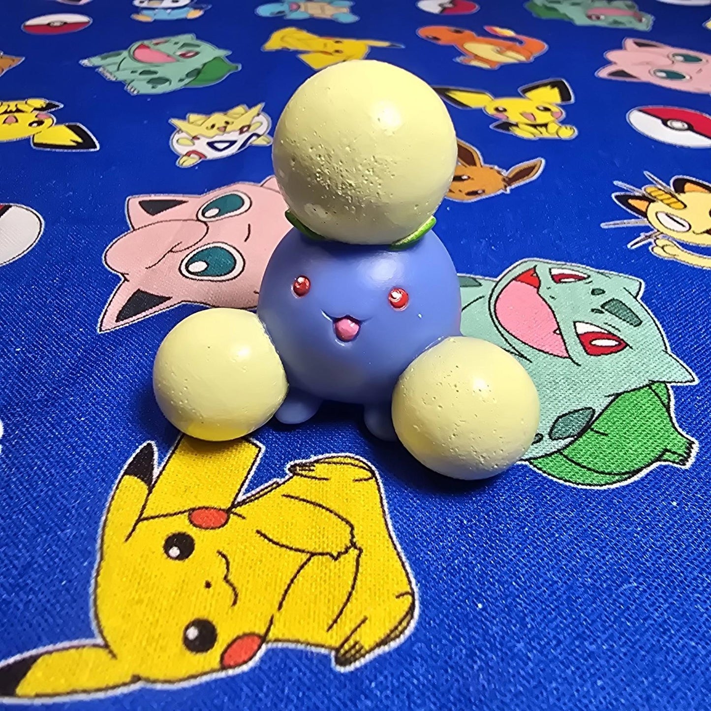 Pokemon Jumpluff Figure Finger Puppet 2001 Nintendo Bandai Vintage PVC Japan USA