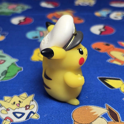 Pokemon Captain Pikachu Figure Finger Puppet 2024 Nintendo Bandai PVC Japan USA