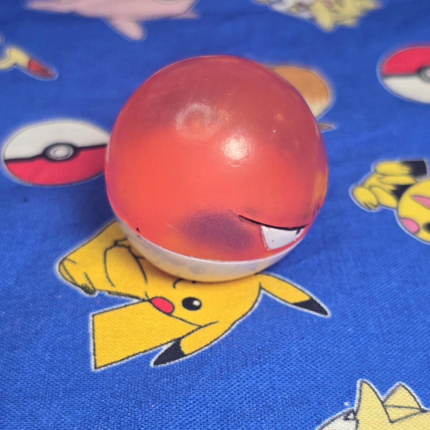 Pokemon Voltorb Clear Figure Finger Puppet 1996 Nintendo Bandai Vintage Japan US