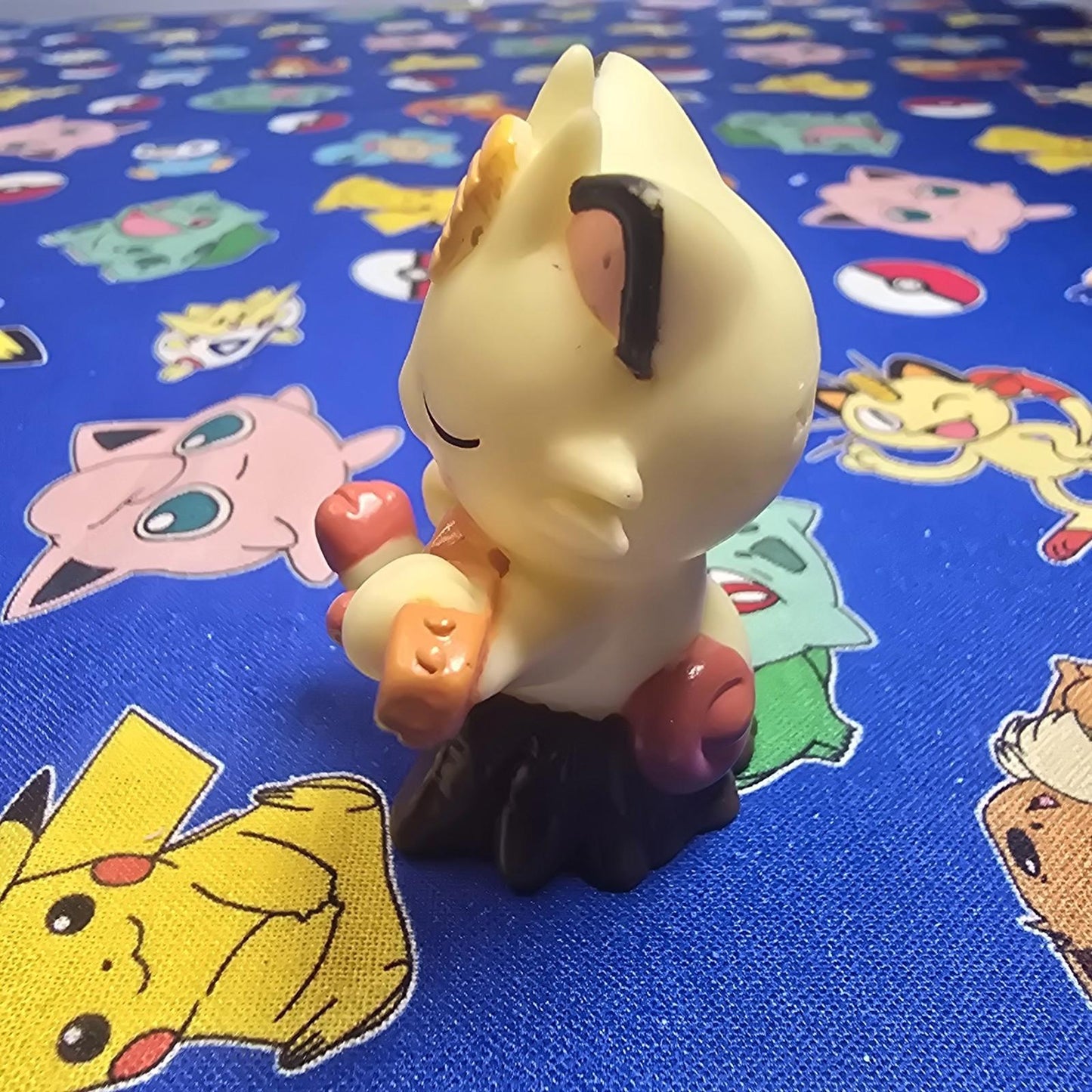 Pokemon Meowth Figure Finger Puppet 1999 Nintendo Bandai PVC Vintage Japan USA