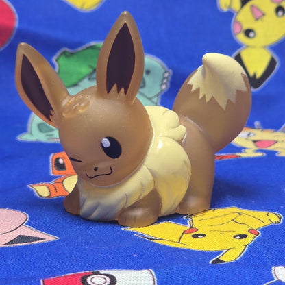 Pokemon Eevee Clear Figure Finger Puppet 2005 Nintendo Bandai Vintage Japan USA