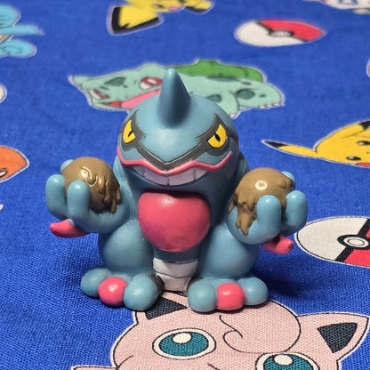 Pokemon Toxicroak Figure Finger Puppet 2009 Nintendo Bandai PVC Japan USA Seller
