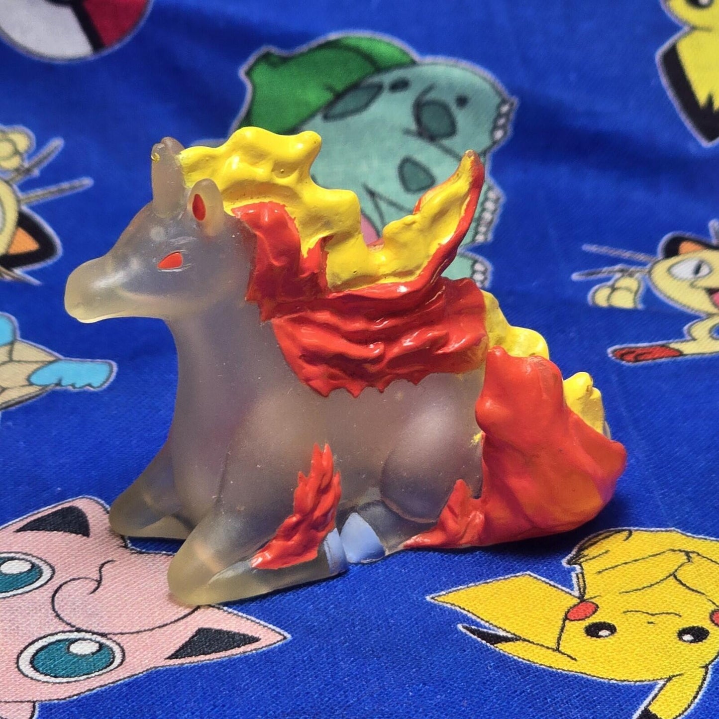 Pokemon Rapidash Clear Figure Finger Puppet 1997 Bandai Nintendo PVC Japan USA