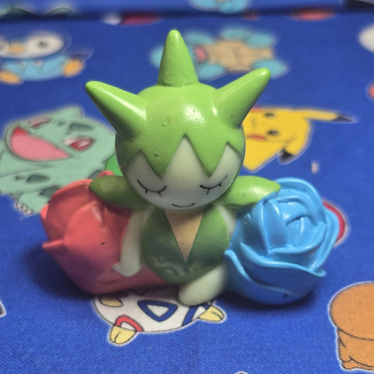 Pokemon Roselia Figure Finger Puppet 2004 Nintendo Bandai PVC Vintage Japan USA