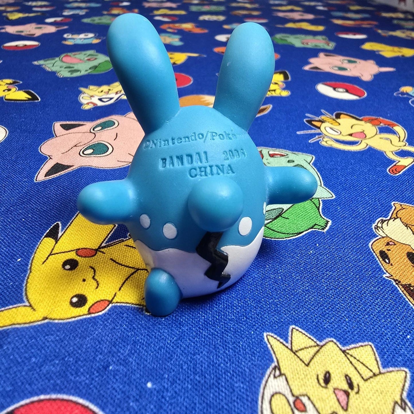 Pokemon Azumarill Figure Finger Puppet 2006 Nintendo Bandai PVC Japan USA Seller