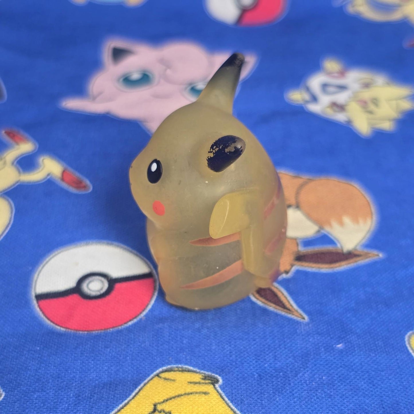 Pokemon Pikachu Clear Figure Finger Puppet 1996 Nintendo Bandai Vintage Japan US