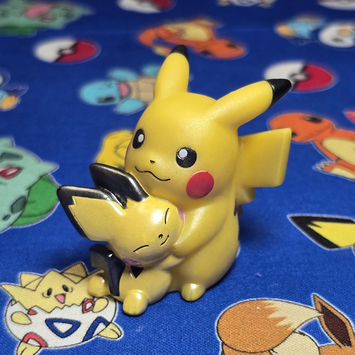 Pokemon Pikachu & Pichu Metallic Figure Finger Puppet 2019 Nintendo Bandai Japan