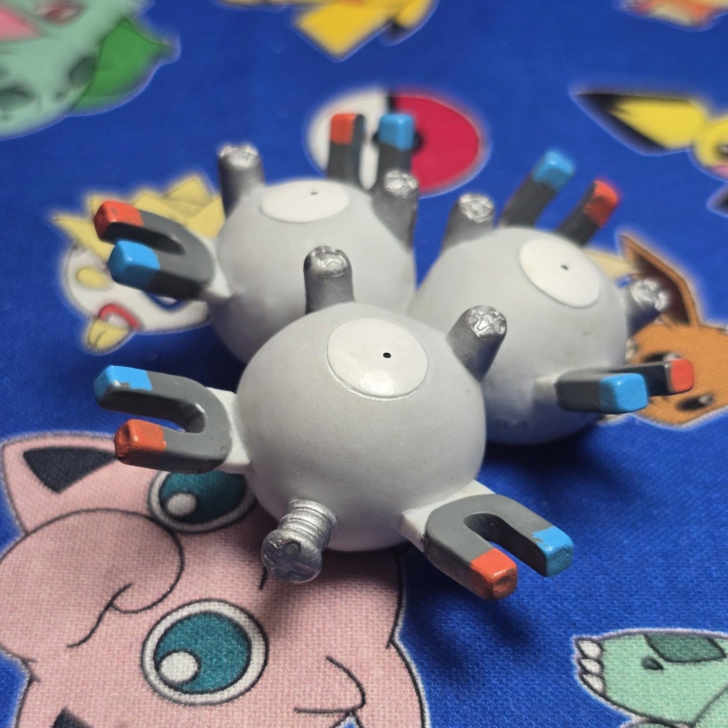 Pokemon Magneton Gray Figure Finger Puppet 1998 Nintendo Bandai Vintage Japan US