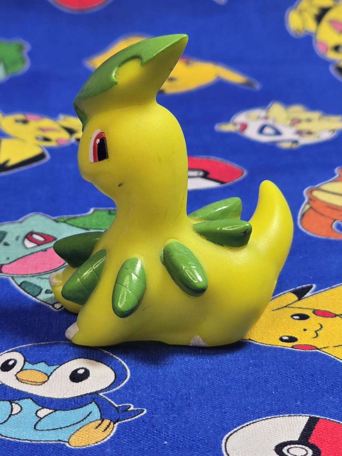 Pokemon Bayleef Figure Finger Puppet 2010 Nintendo Bandai PVC Japan USA Seller
