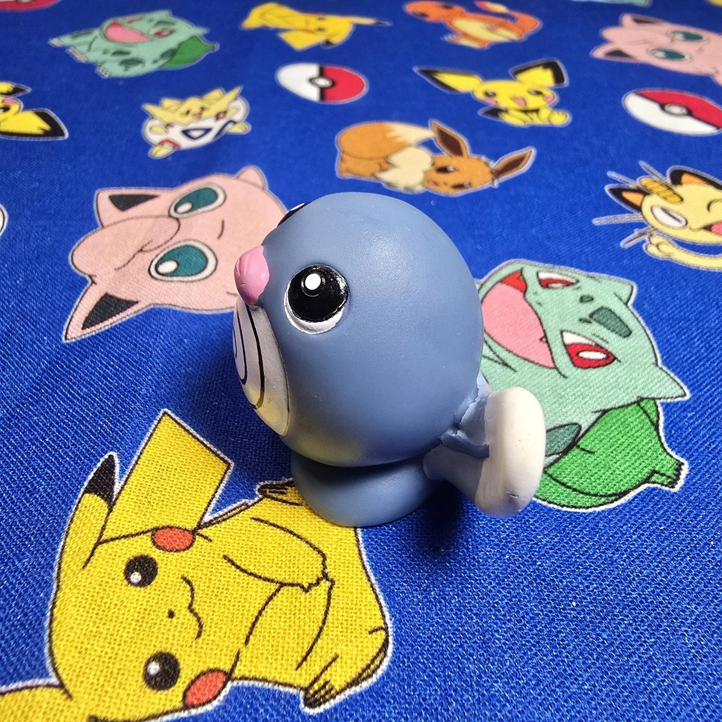Pokemon Poliwag Dark Figure Finger Puppet 1997 Bandai Nintendo Vintage Japan USA