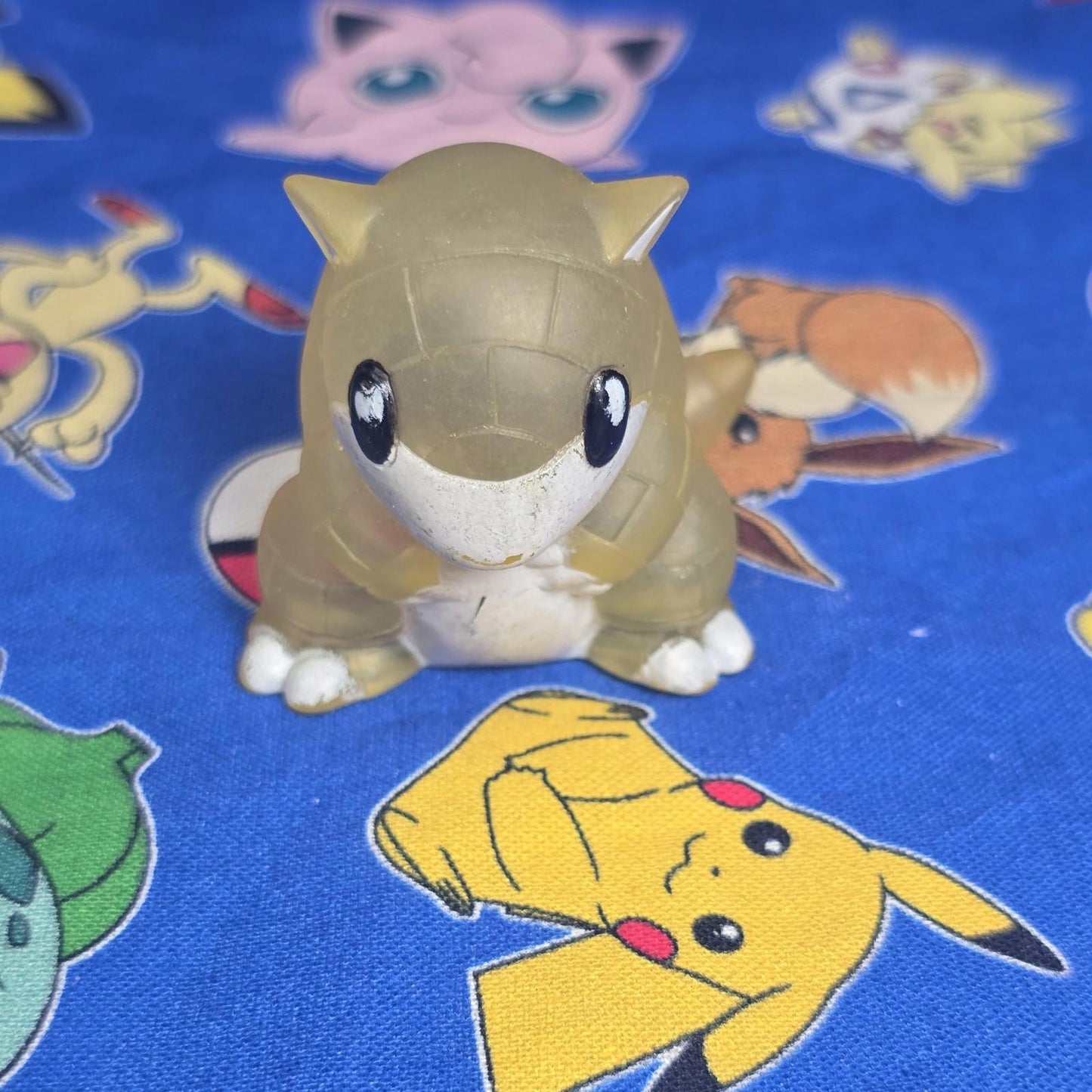 Pokemon Sandshrew Clear Figure Finger Puppet 1996 Nintendo Bandai Vintage USA