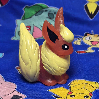 Pokemon Flareon Clear Figure Finger Puppet 1997 Nintendo Bandai Vintage Japan US