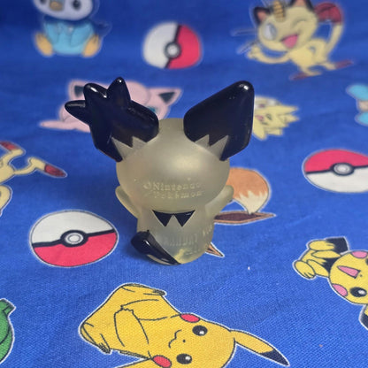 Pokemon Pichu Clear Female Figure Finger Puppet 2009 Nintendo Bandai Japan USA