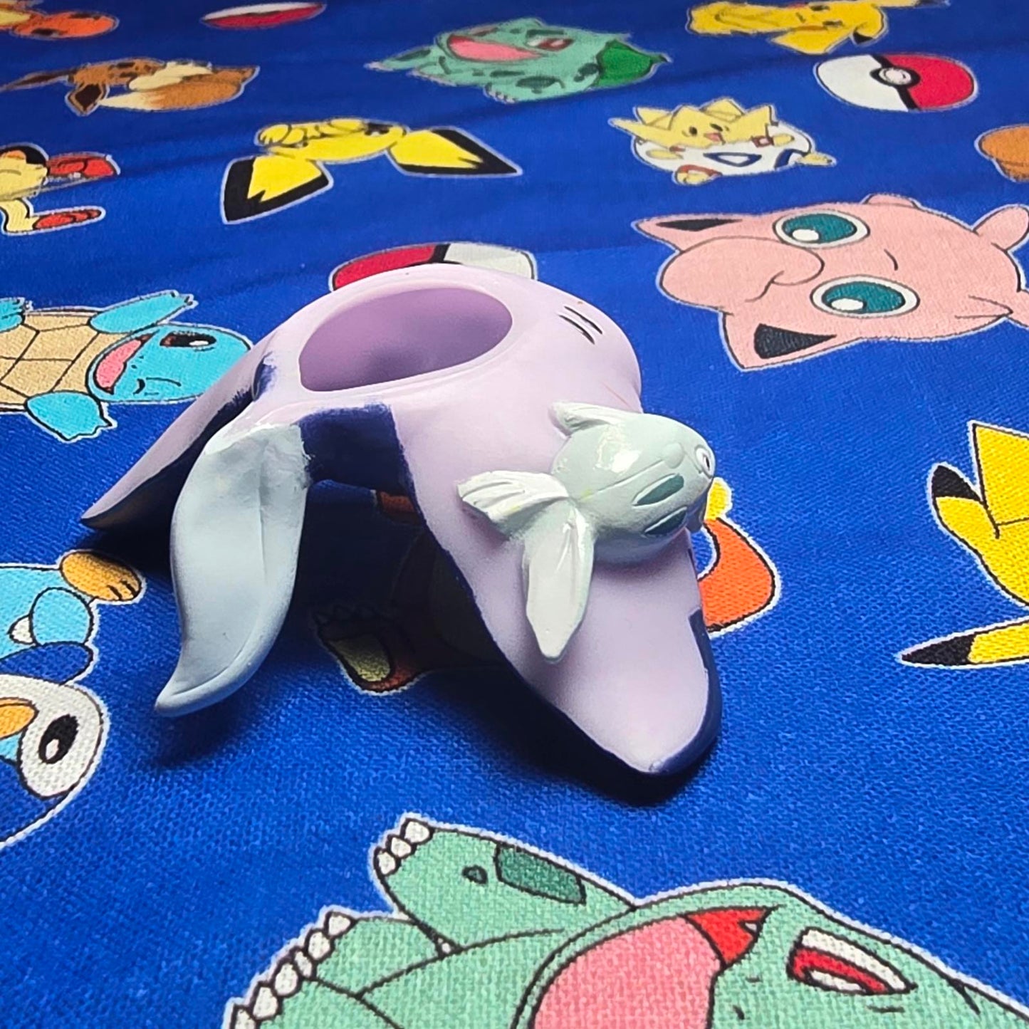 Pokemon Mantine Figure Finger Puppet 2001 Nintendo Bandai PVC Vintage Japan USA
