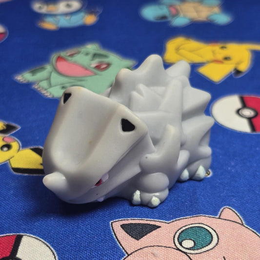 Pokemon Rhyhorn Figure Finger Puppet 1996 Nintendo Bandai Vintage Japan USA