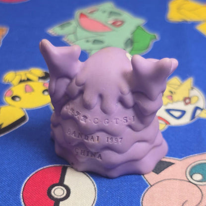 Pokemon Grimer Purple Figure Finger Puppet 1997 Nintendo Bandai PVC Vintage USA