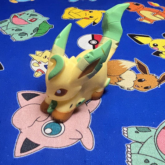 Pokemon Leafeon Figure Finger Puppet 2009 Nintendo Bandai PVC Japan USA Seller