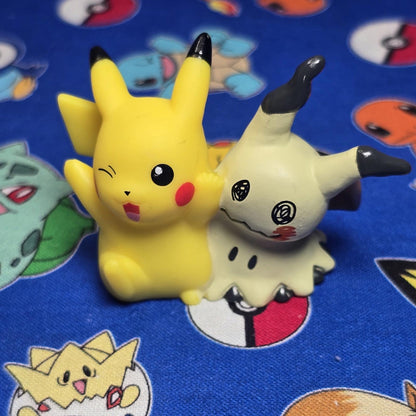 Pokemon Pikachu & Mimikyu Figure Finger Puppet 2021 Nintendo Bandai Japan USA