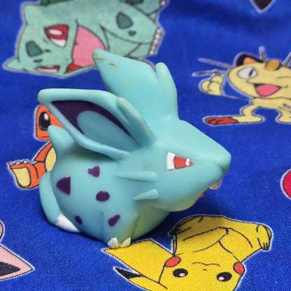 Pokemon Nidoran Dark Figure Finger Puppet 1997 Nintendo Bandai PVC Vintage Japan