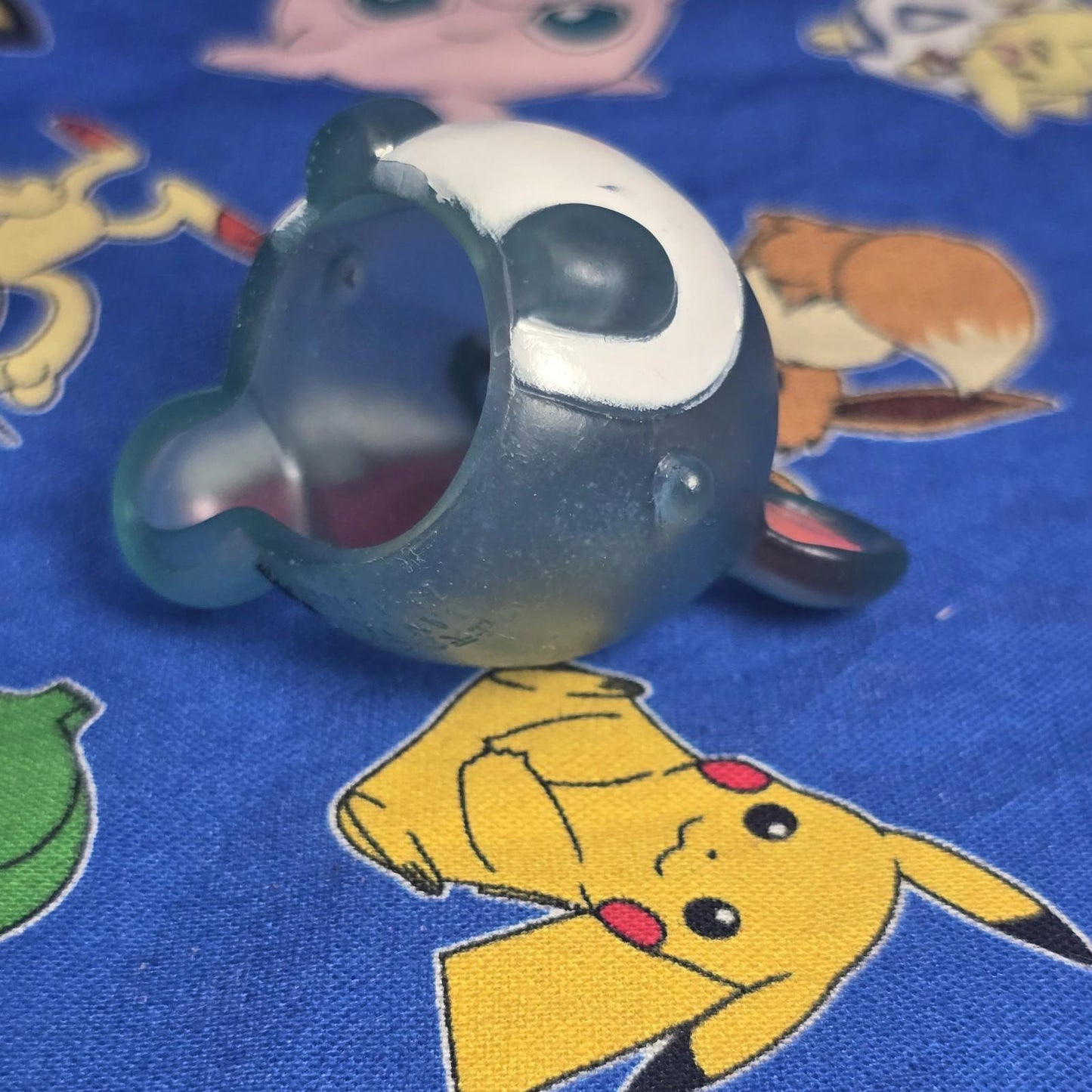 Pokemon Marill Clear Figure Finger Puppet 1999 Nintendo Bandai Vintage Japan USA