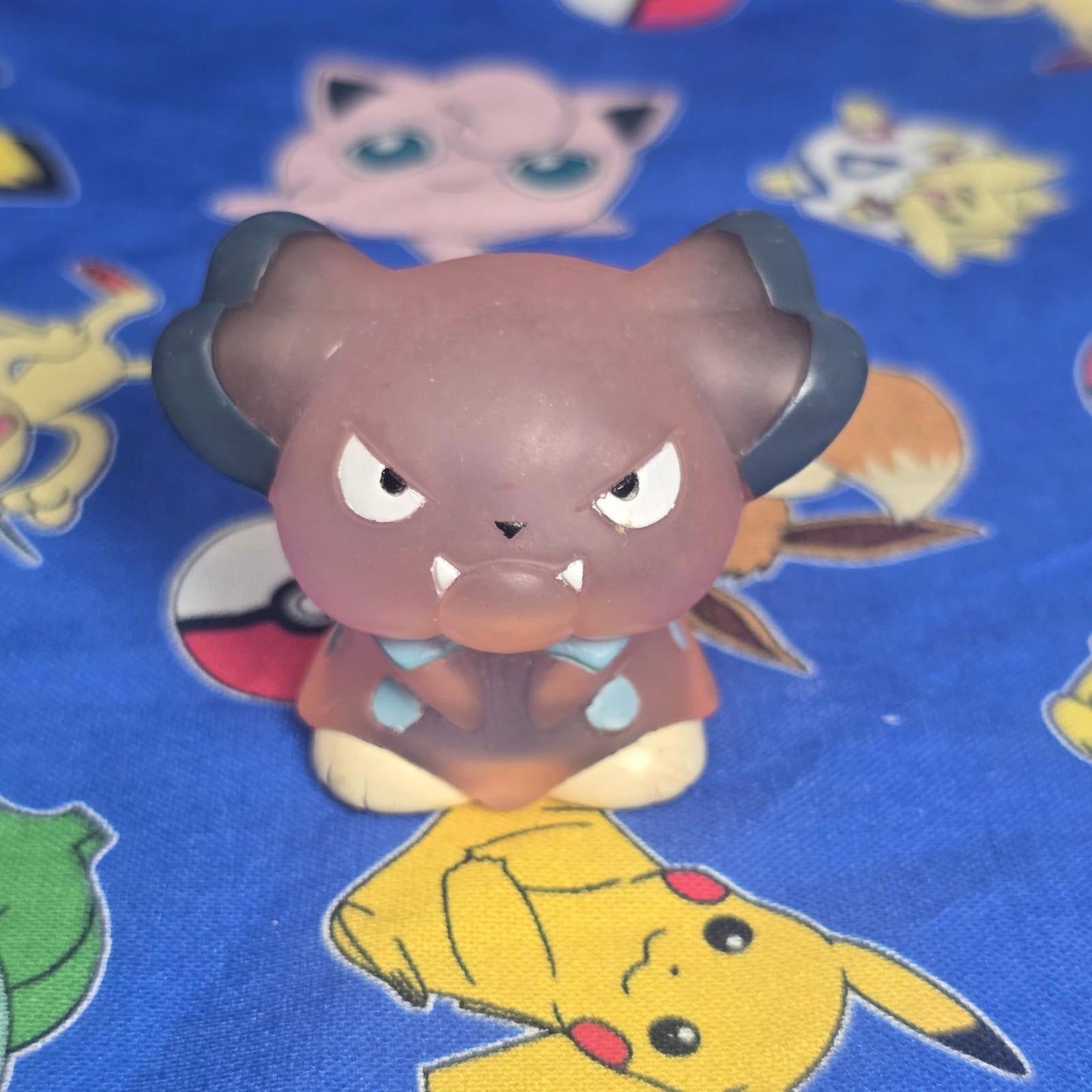 Pokemon Snubbull Clear Figure Finger Puppet 1999 Nintendo Bandai PVC Japan USA