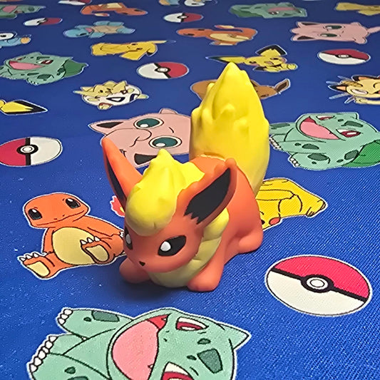 Pokemon Flareon Figure Finger Puppet 2008 Nintendo Bandai PVC Japan USA Seller