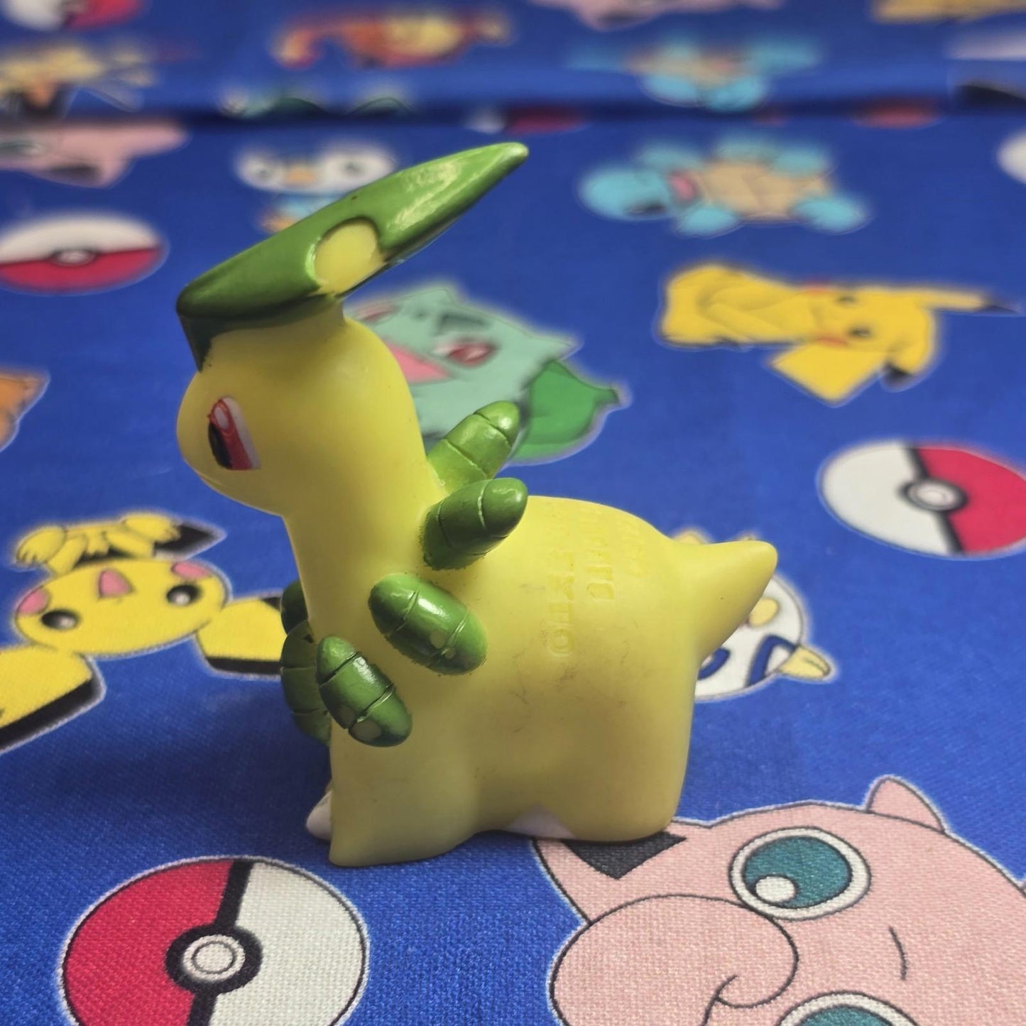 Pokemon Bayleef Figure Finger Puppet 2001 Nintendo Bandai Vintage PVC Japan US
