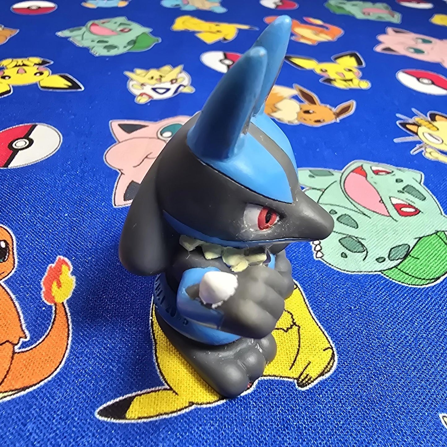 Pokemon Lucario Figure Finger Puppet 2005 Nintendo Bandai PVC Japan USA Seller