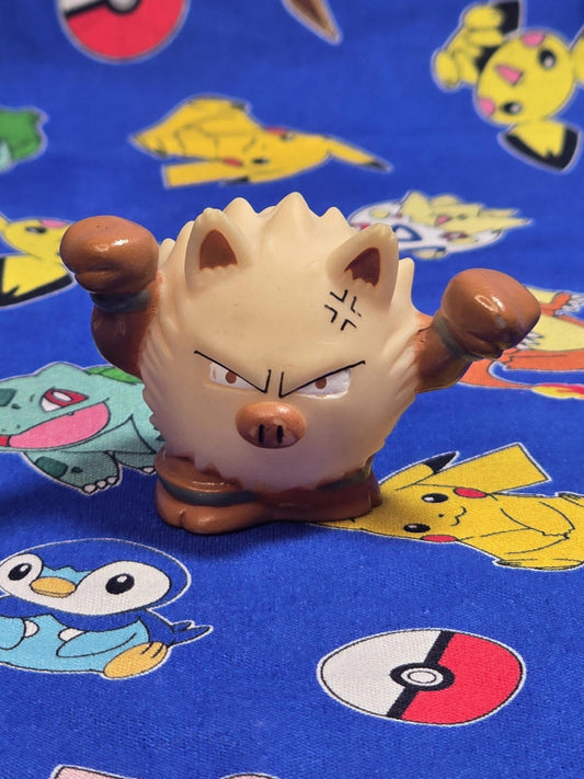 Pokemon Primeape Figure Finger Puppet 1997 Nintendo Bandai PVC Vintage Japan USA