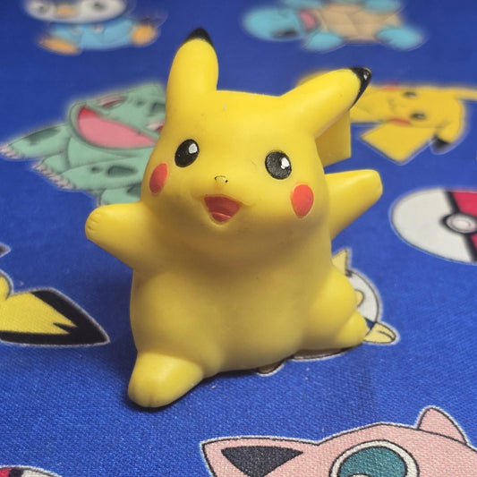 Pokemon Pikachu No Surf Board Figure Finger Puppet 1997 Bandai Nintendo Vintage